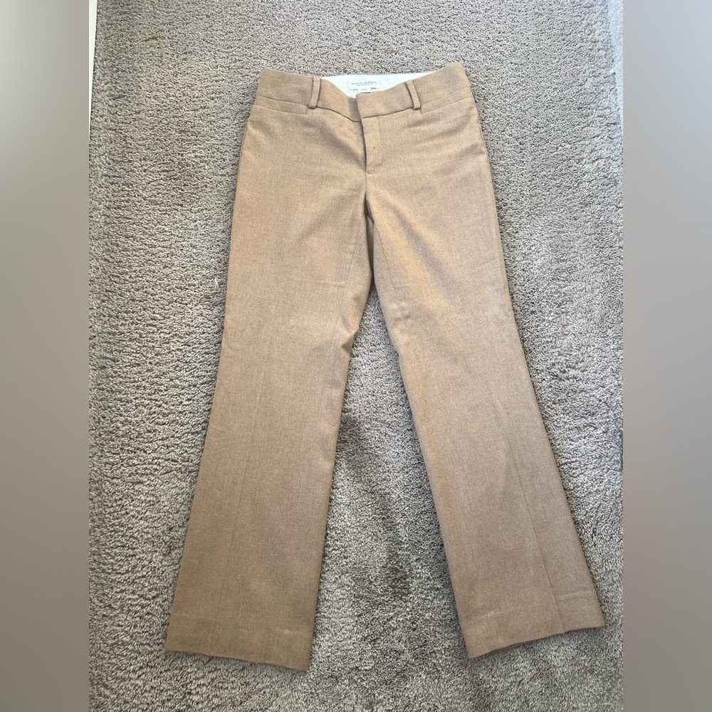 Banana Republic Wool Blend beige, mid-rise, flare-leg trousers 2P